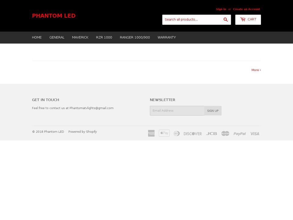 phantomatvlights.com — Shopify storefront screenshot