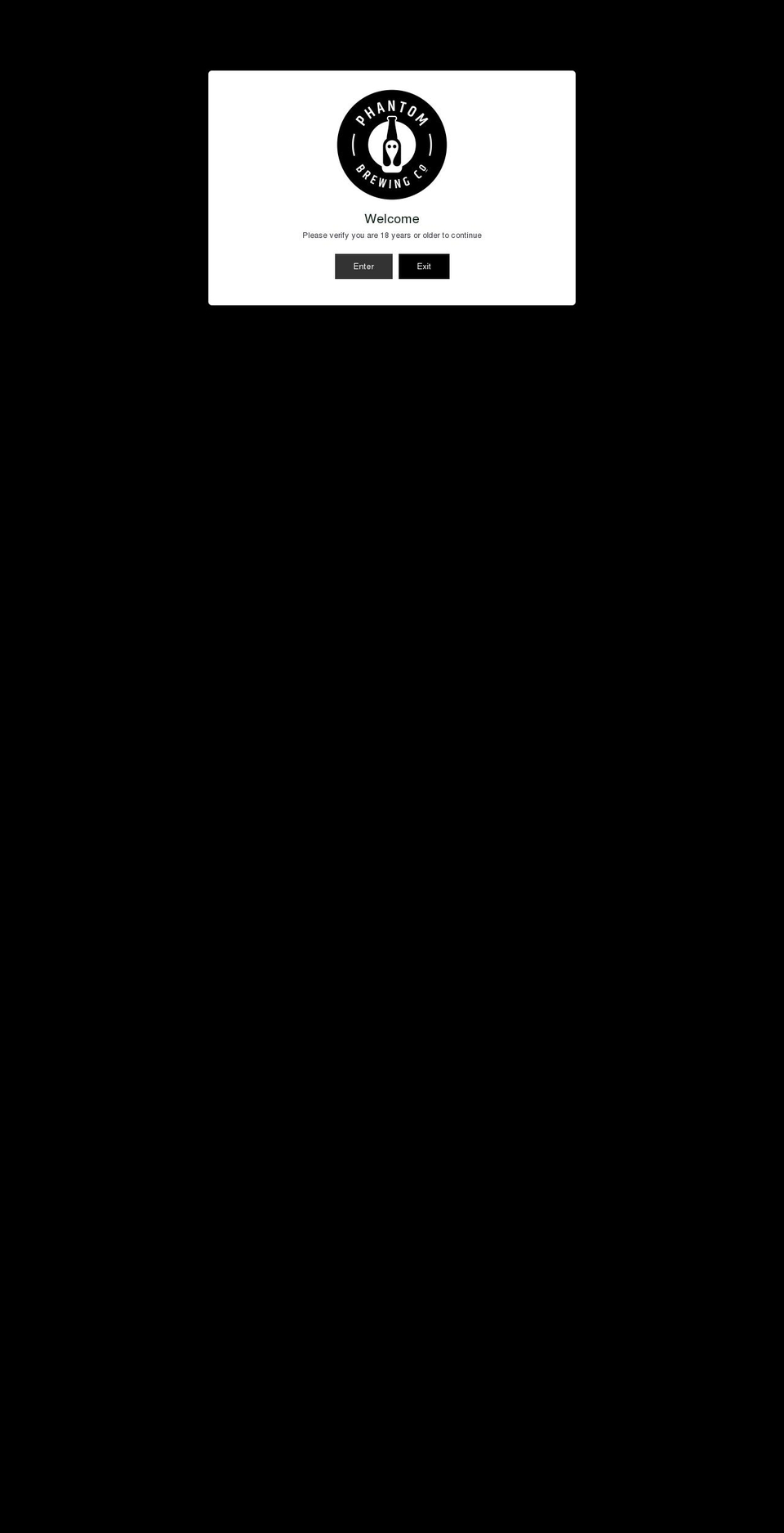 phantombrew.com shopify website screenshot
