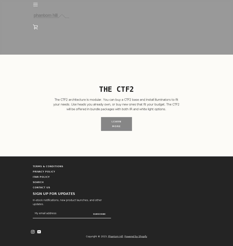 phantomhill.design shopify website screenshot