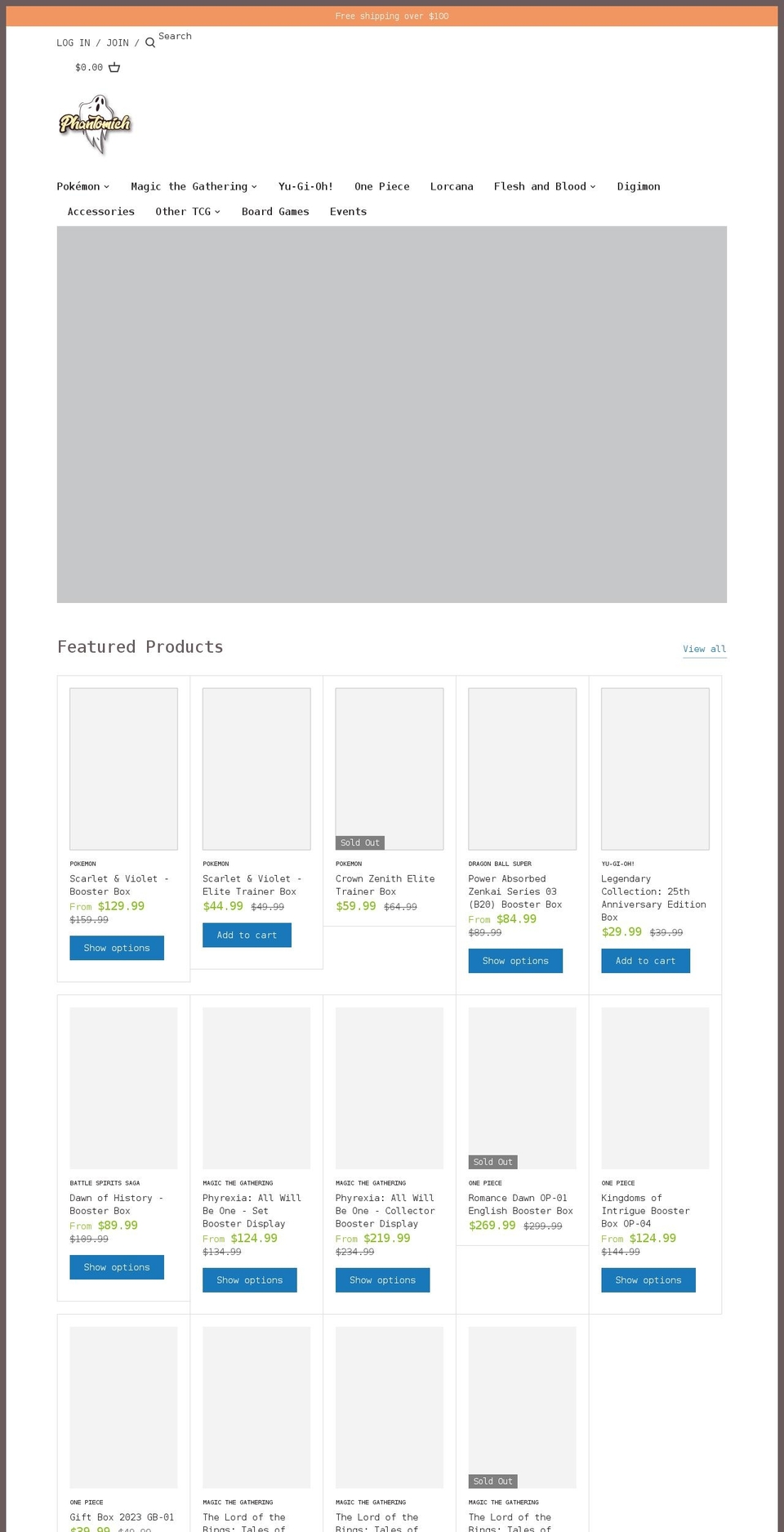 phantomich.com shopify website screenshot