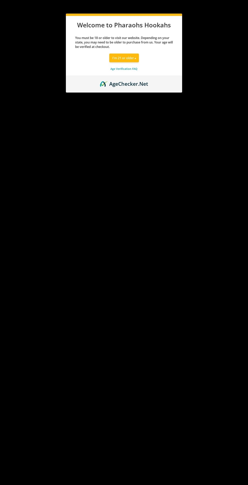 pharaohshookahs.com shopify website screenshot