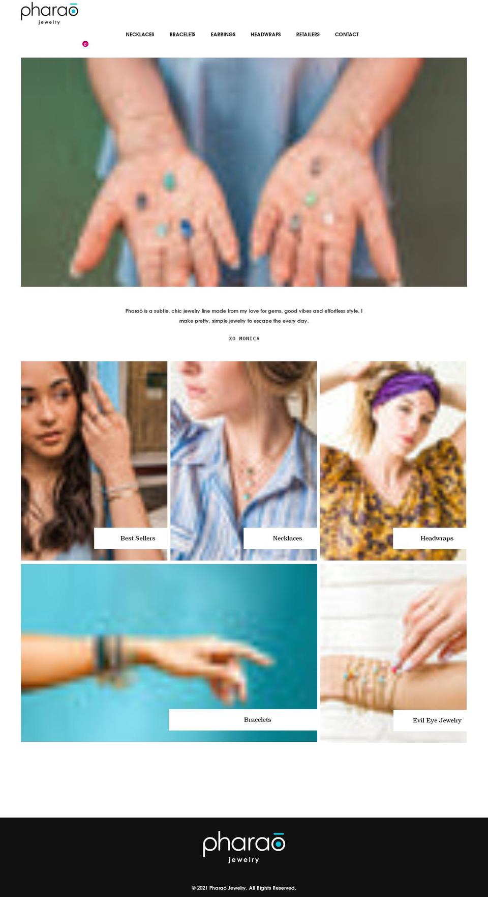 pharaojewelry.com shopify website screenshot
