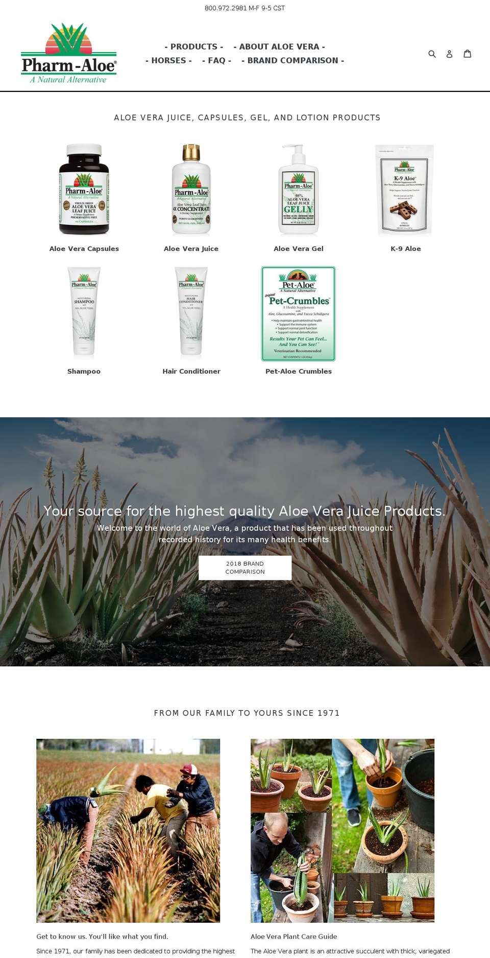 pharm-aloe.com shopify website screenshot