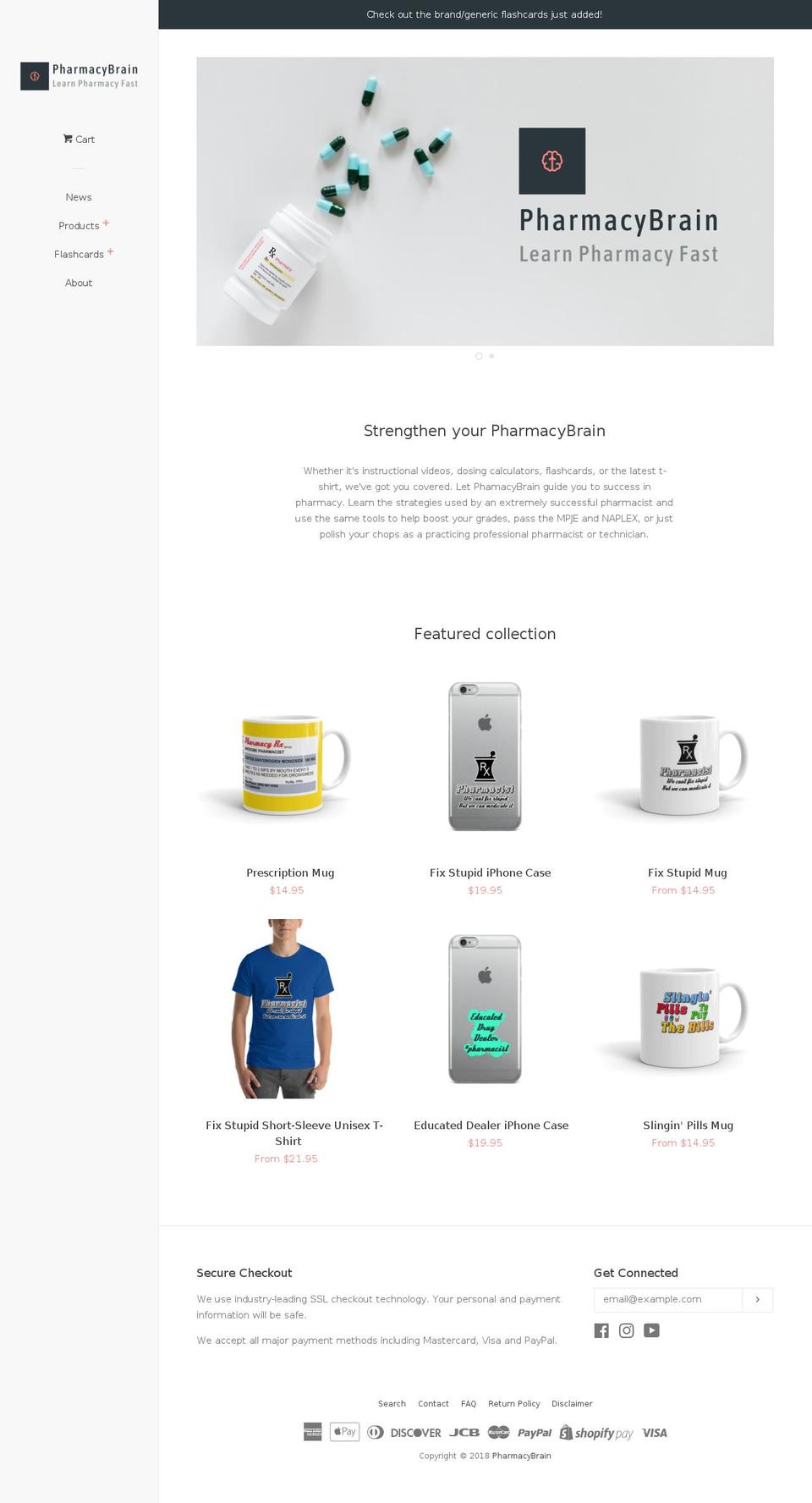 pharmacybrain.com — Shopify storefront screenshot