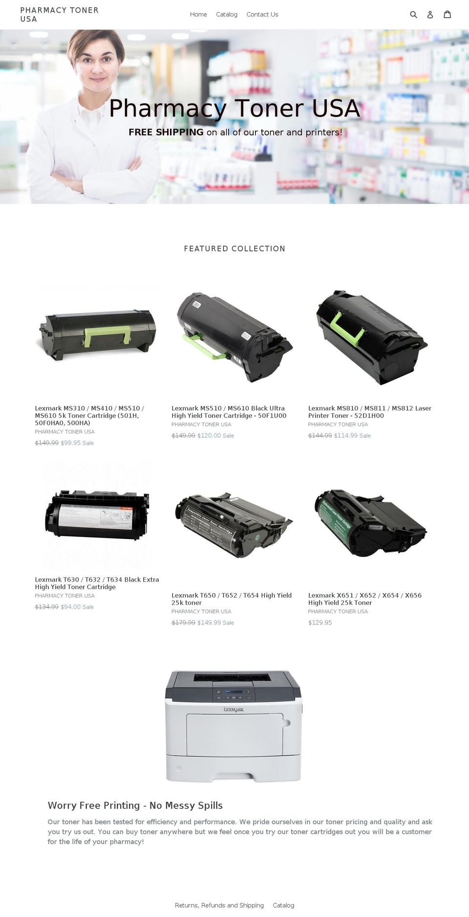 pharmacytonerusa.com shopify website screenshot