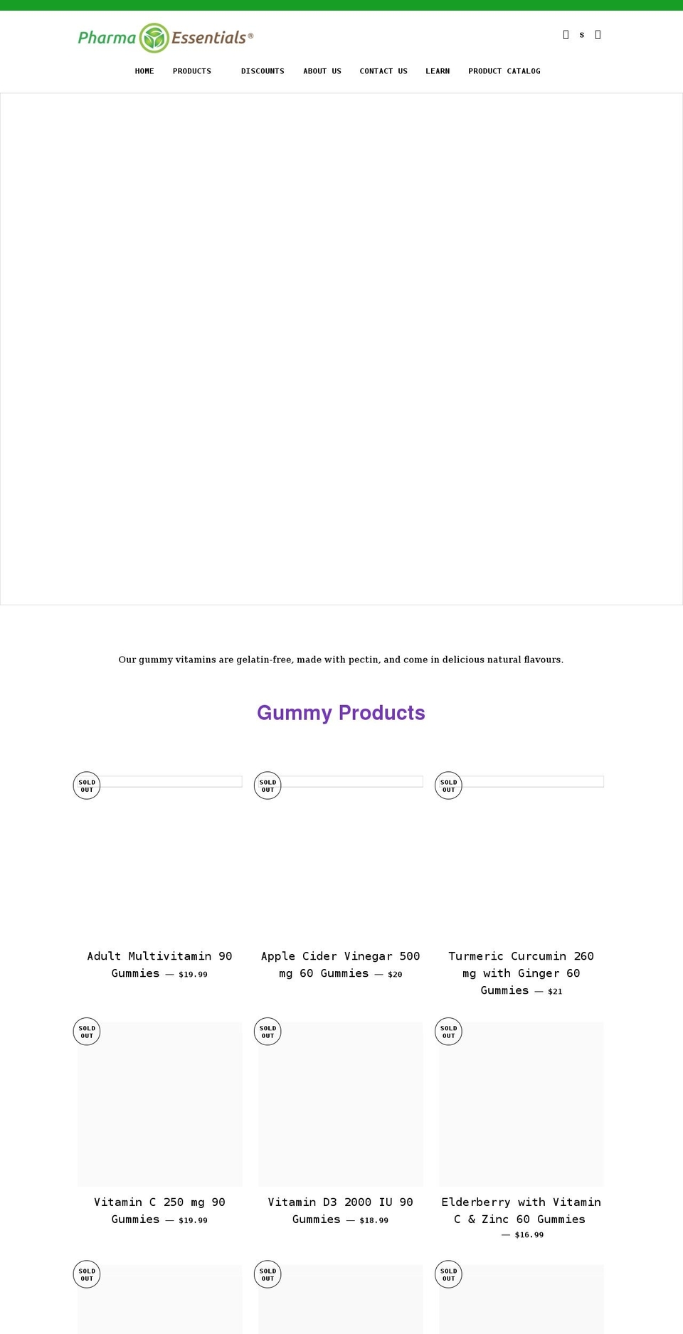 pharmaessentialsshop.com shopify website screenshot