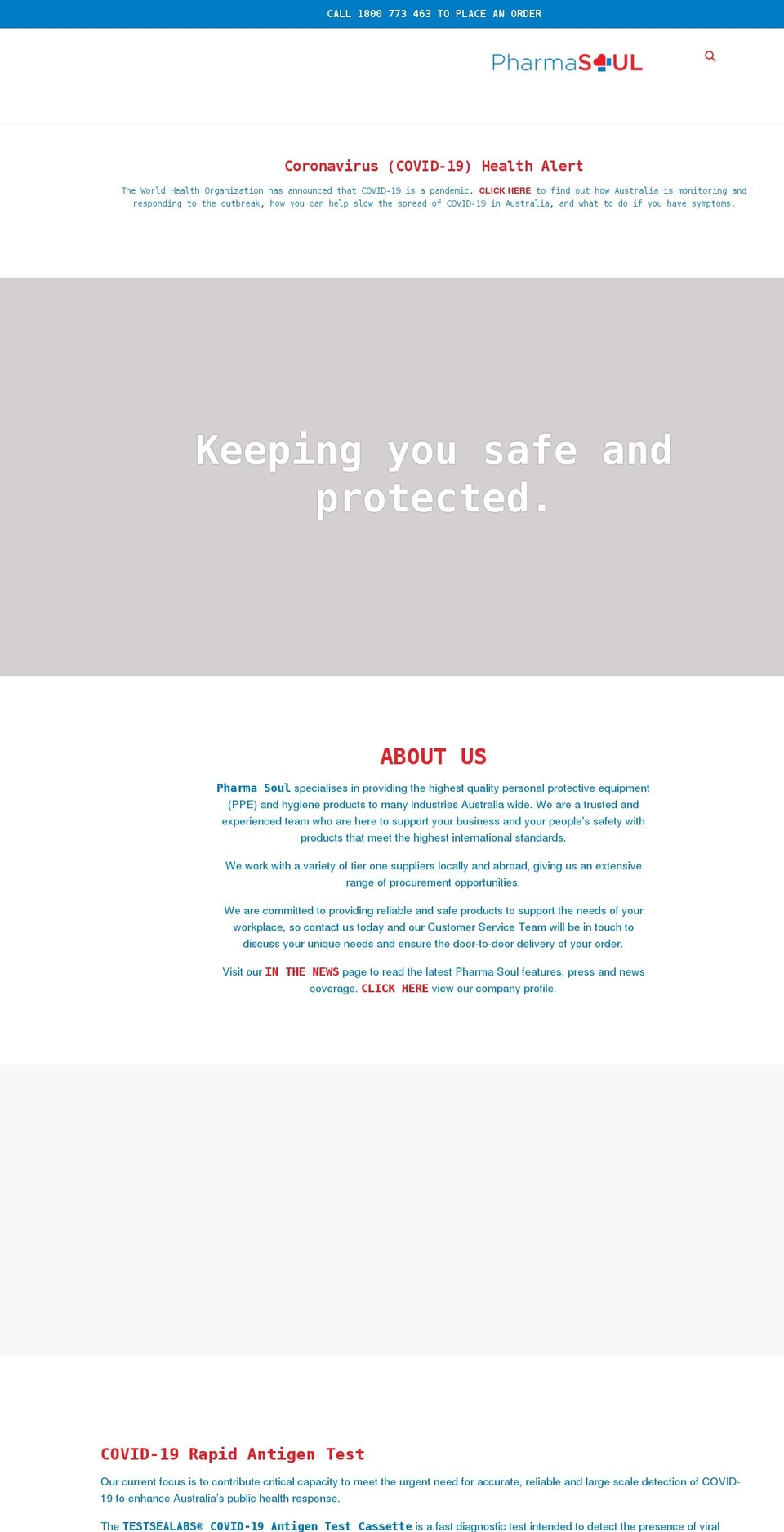 pharmasoul.com.au shopify website screenshot
