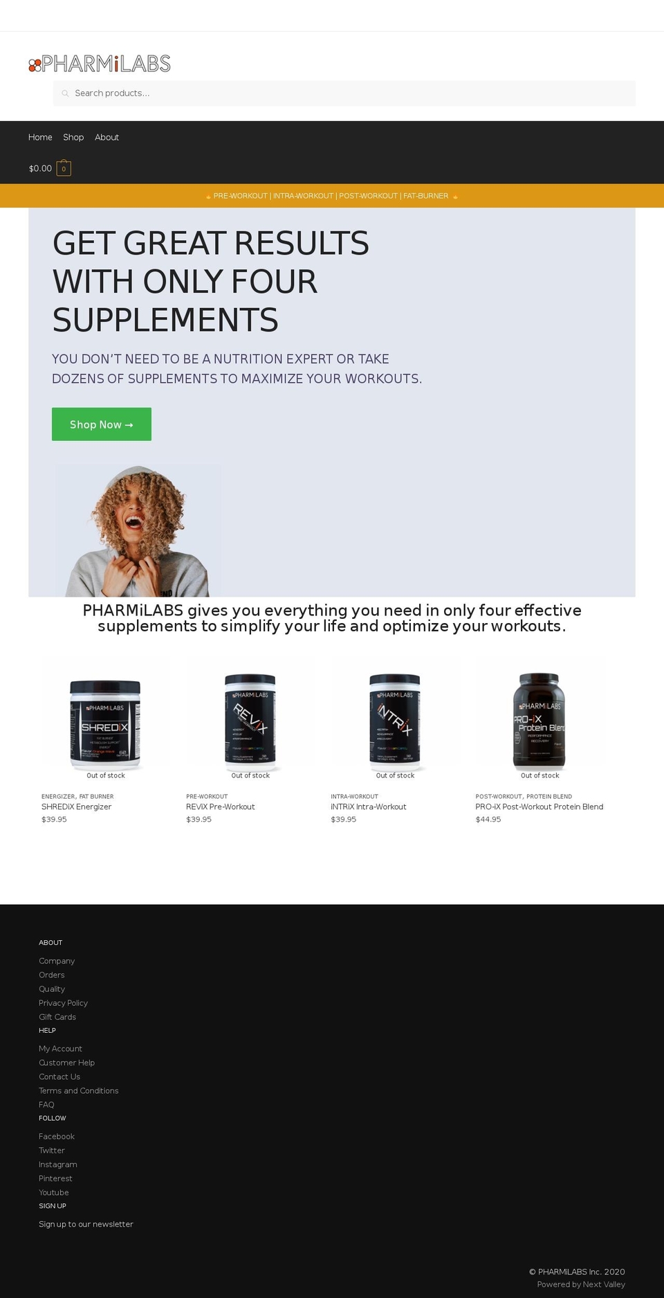pharmilabs.com — Shopify storefront screenshot
