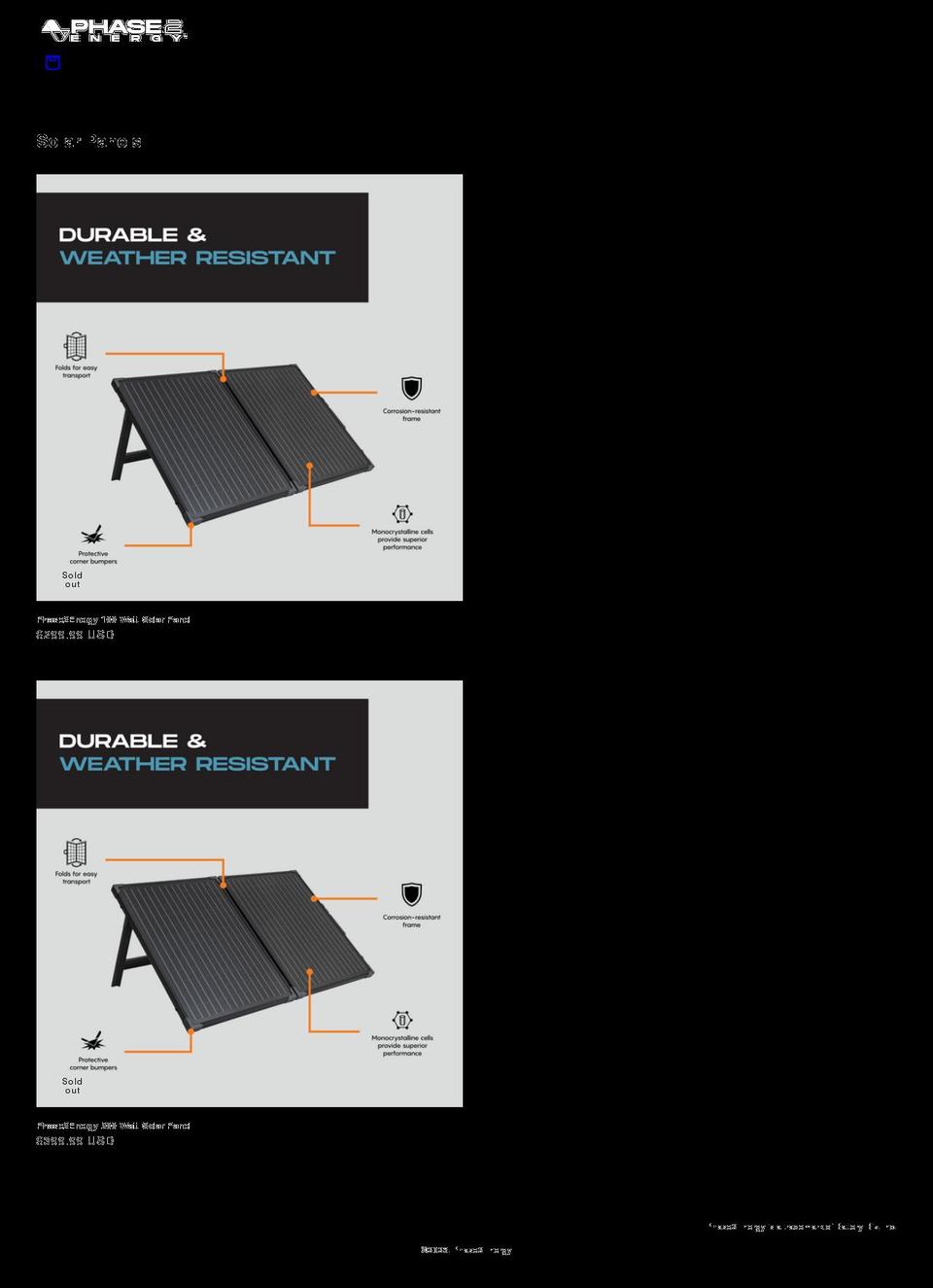 phase2energy.com shopify website screenshot