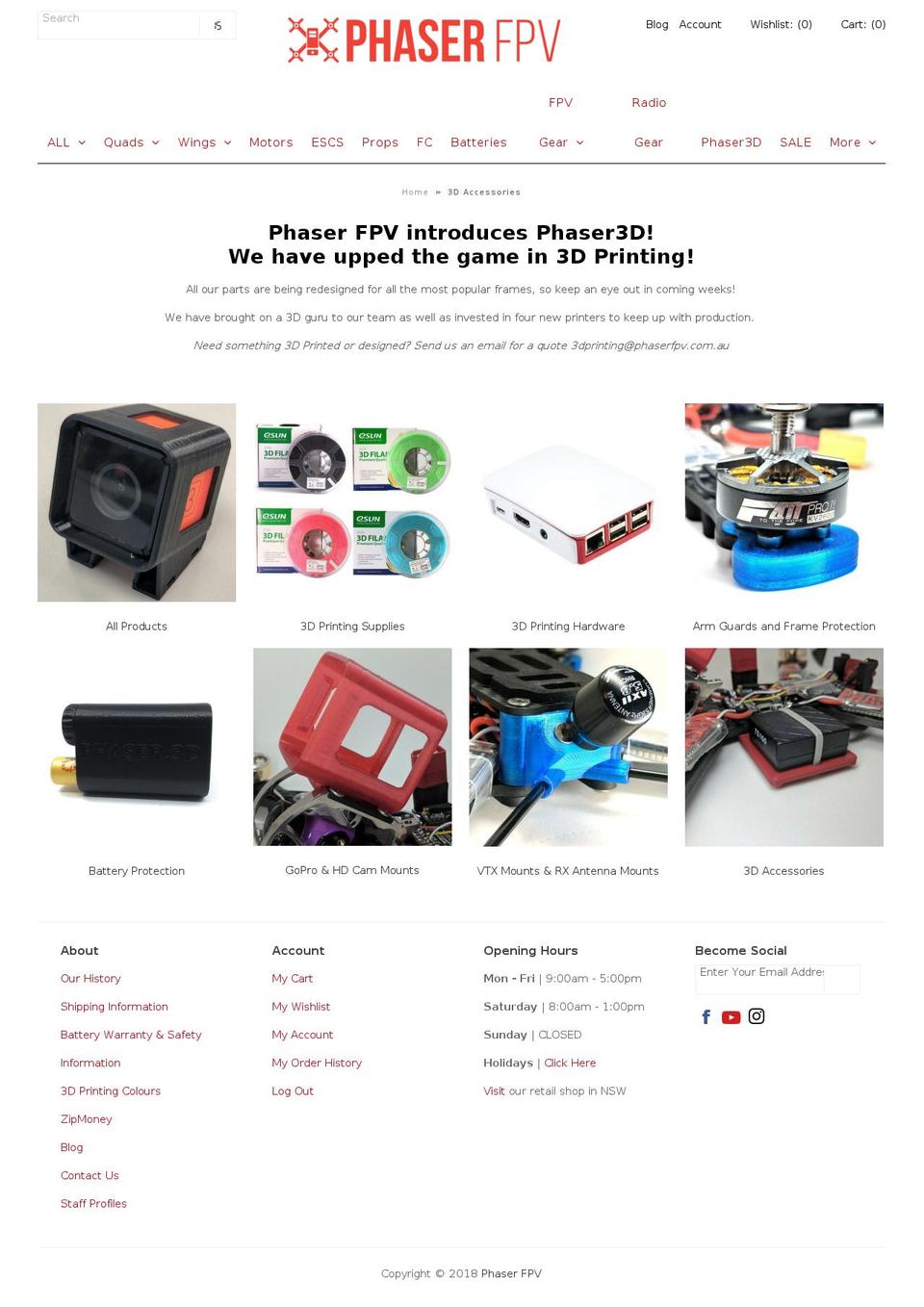 phaser3d.com — Shopify storefront screenshot