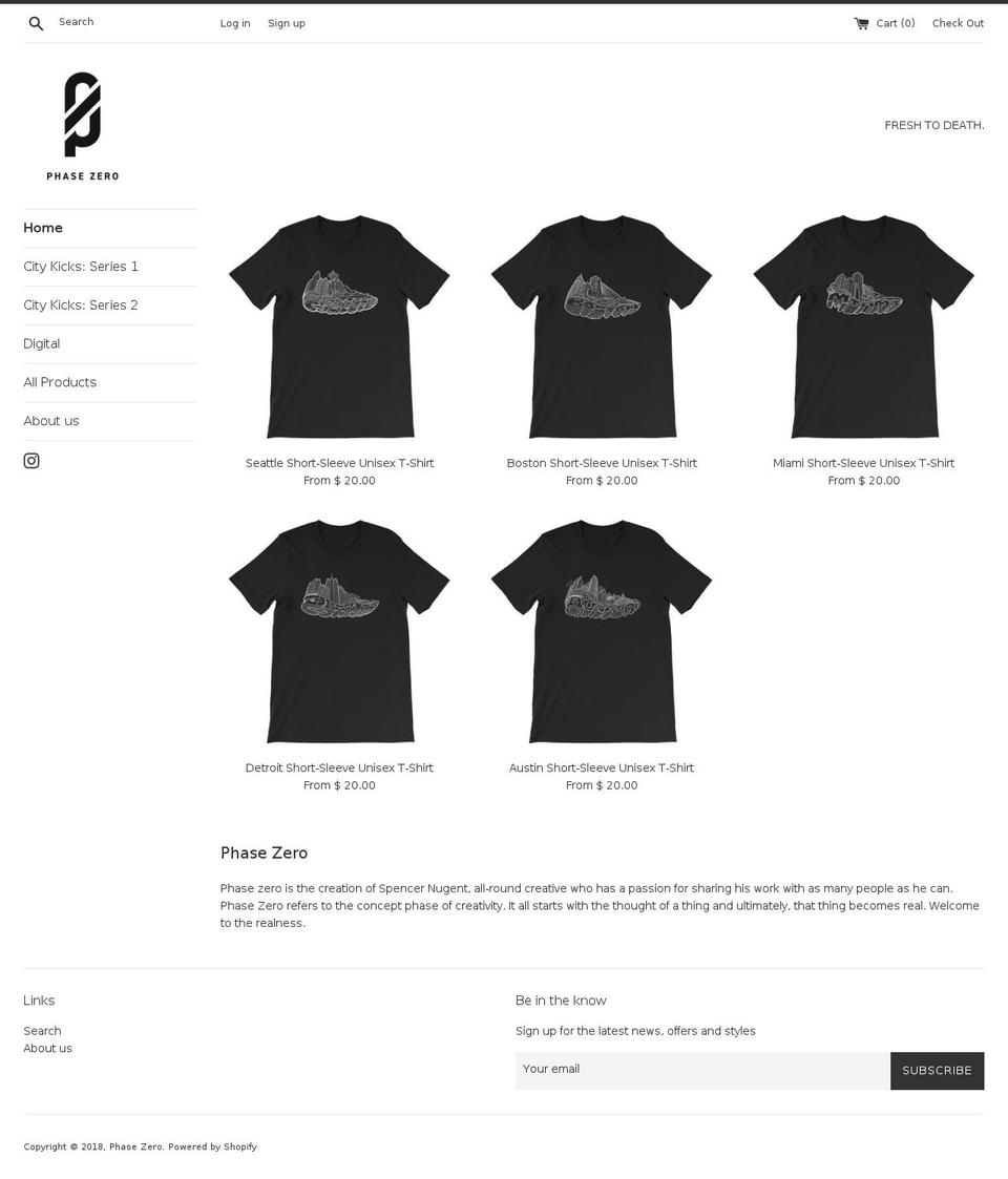 phasezero.co shopify website screenshot