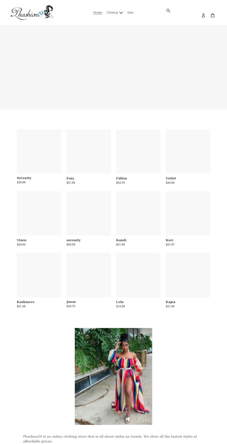 phashion19.net shopify website screenshot