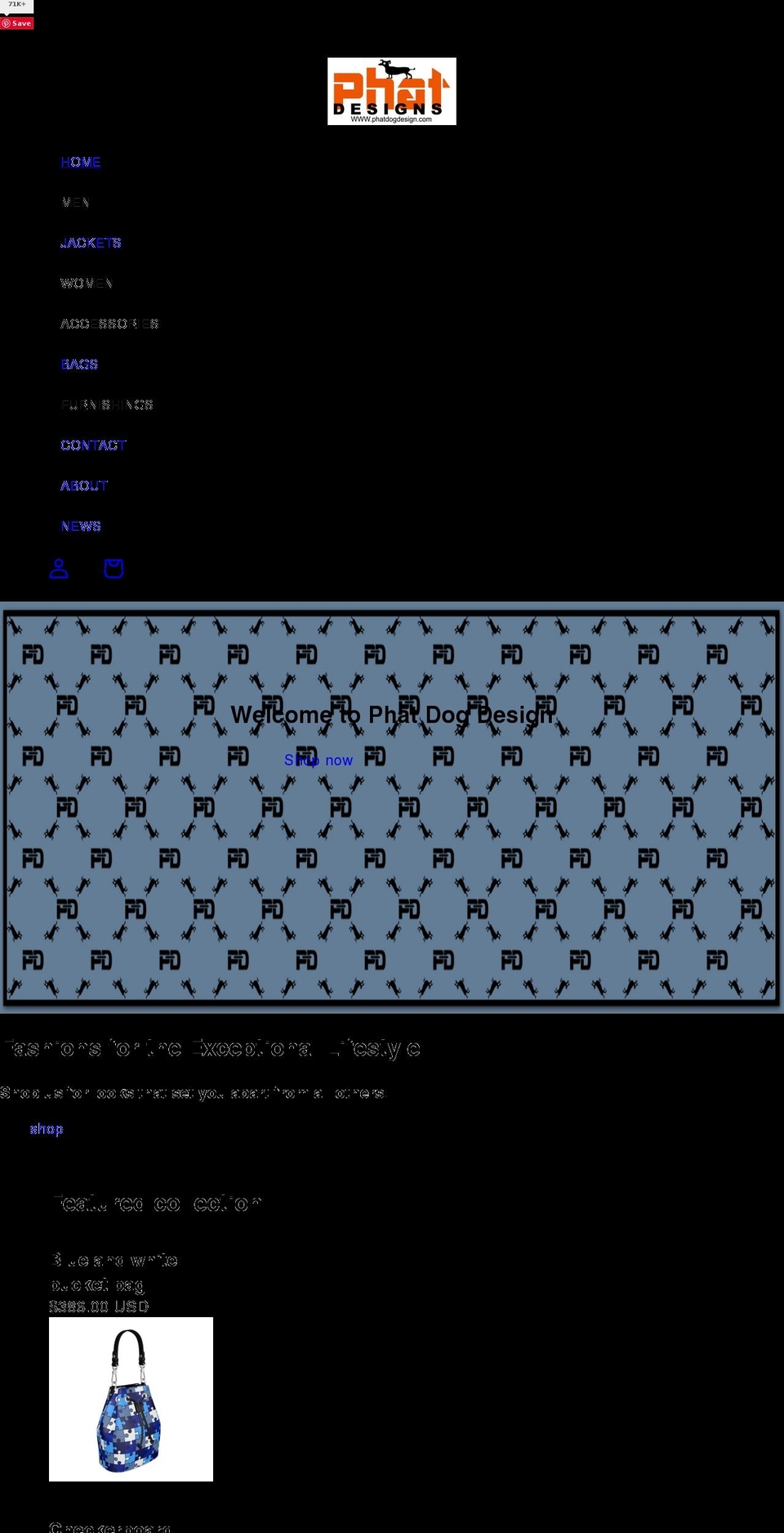 phatdogdesign.com shopify website screenshot