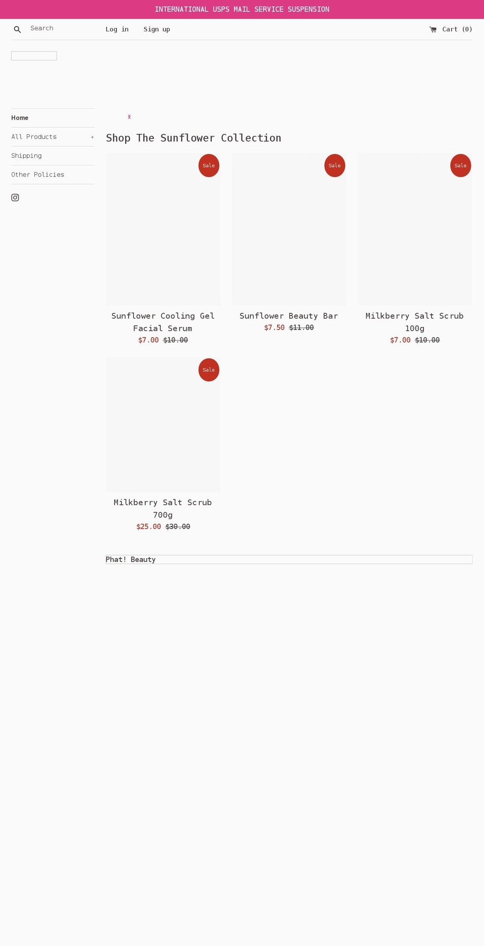 phatlipgloss.com shopify website screenshot