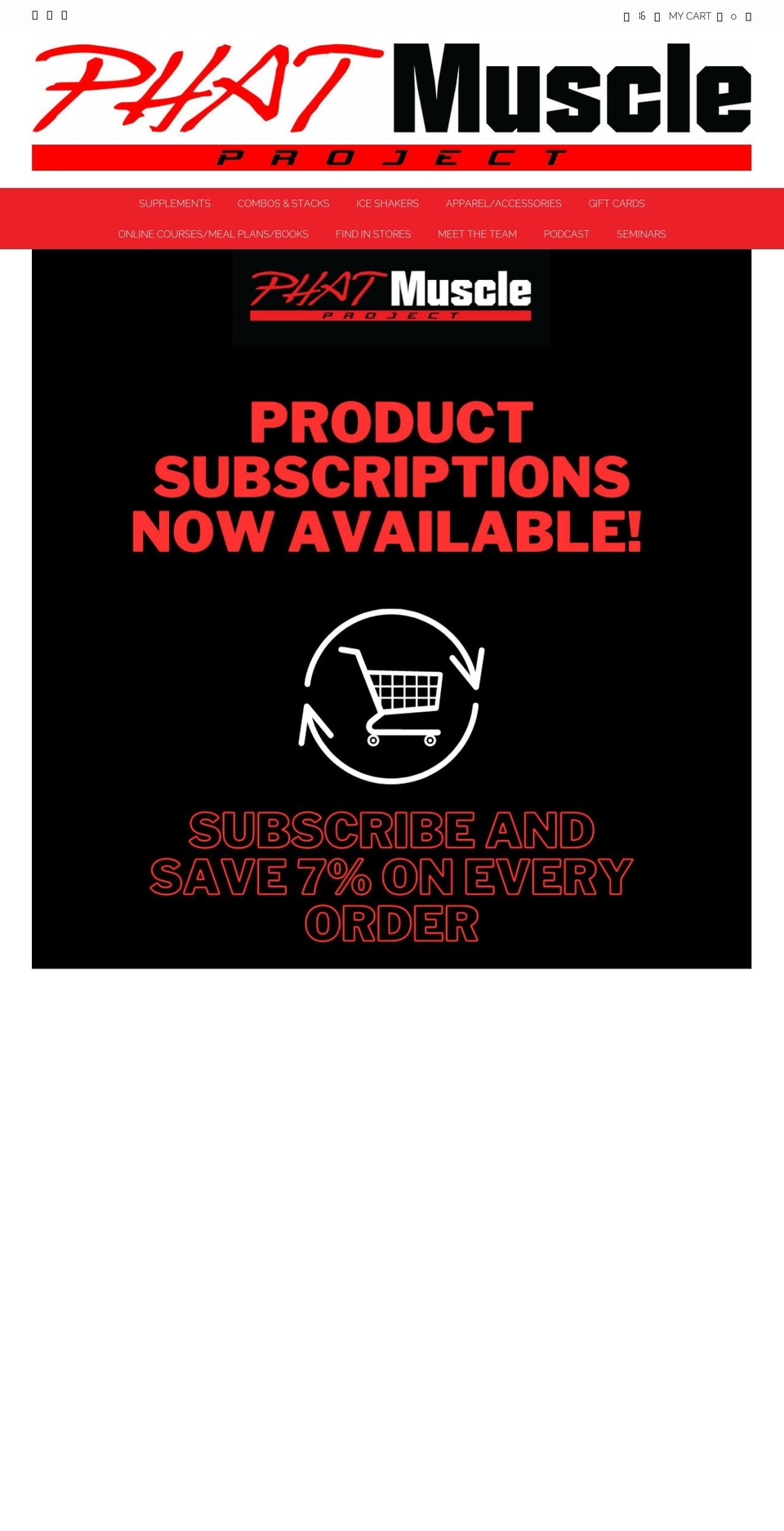 phatmuscleproject.myshopify.com shopify website screenshot