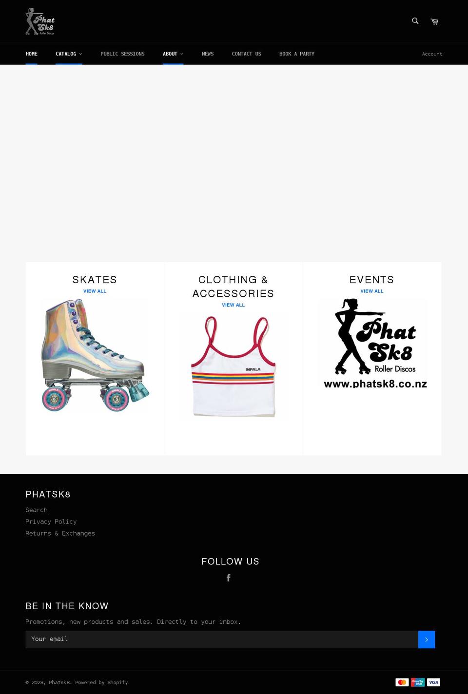 phatsk8.co.nz shopify website screenshot