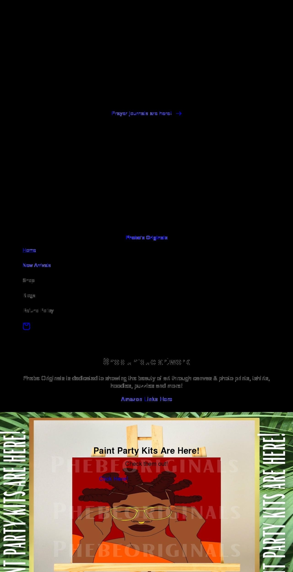 phebeoriginals.com shopify website screenshot