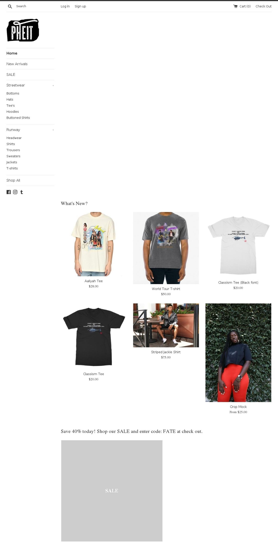 pheitla.com shopify website screenshot