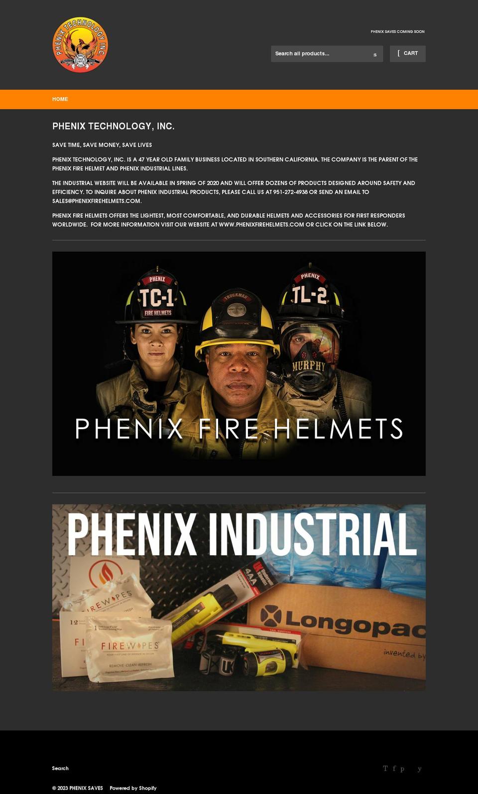 phenixsaves.com shopify website screenshot
