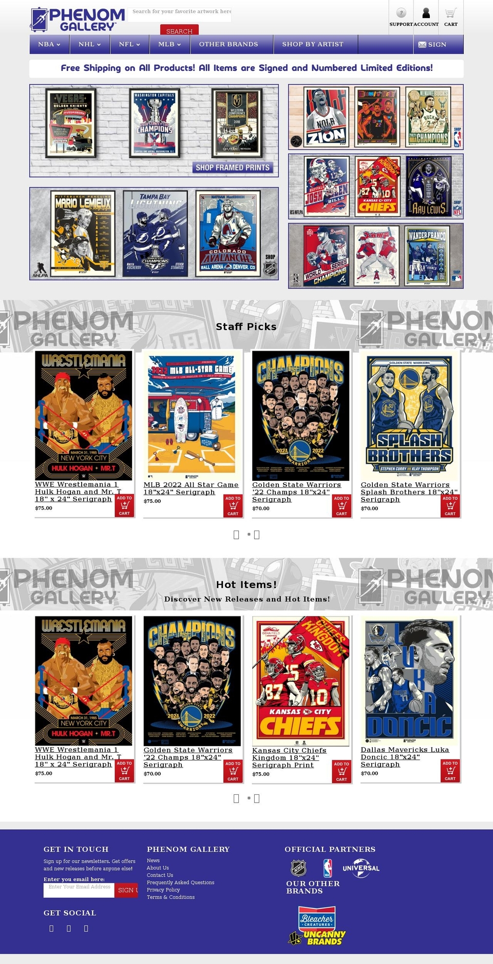 phenomgallery.com — Shopify storefront screenshot