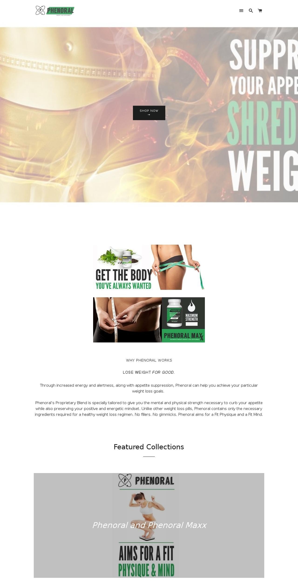 phenoralmaxx.com — Shopify storefront screenshot