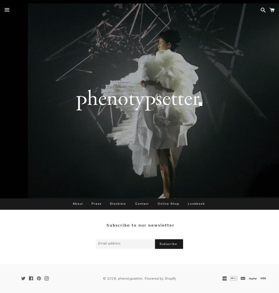 phenotypsetter.com shopify website screenshot