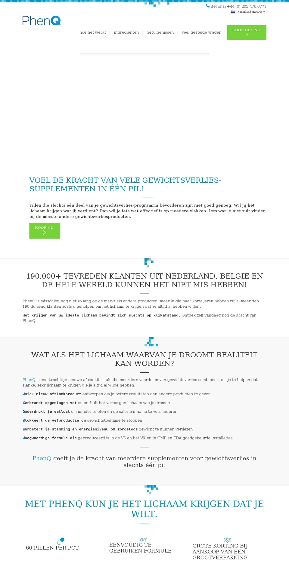 phenq.nl shopify website screenshot