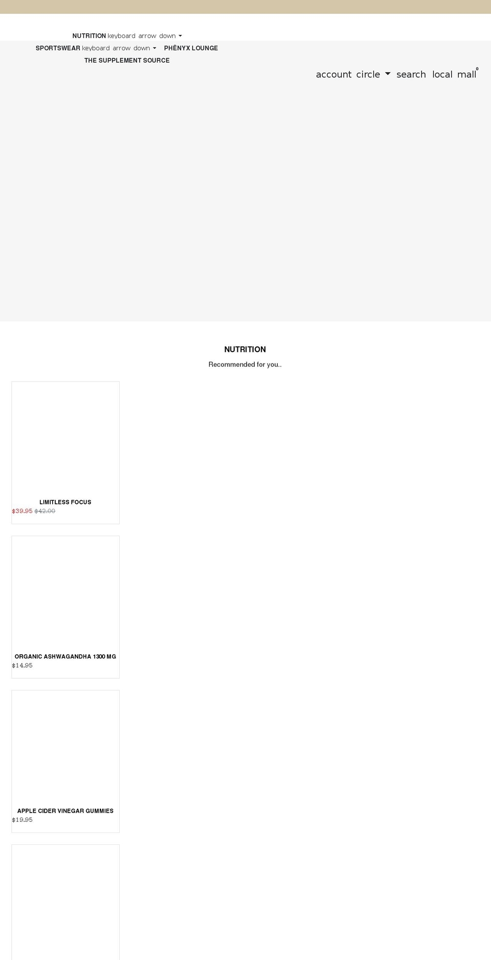 phenyxathletica.com shopify website screenshot