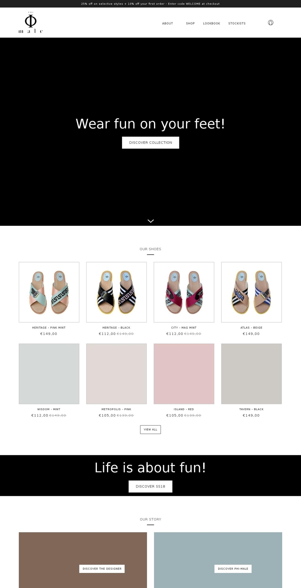 phi-male.com — Shopify storefront screenshot