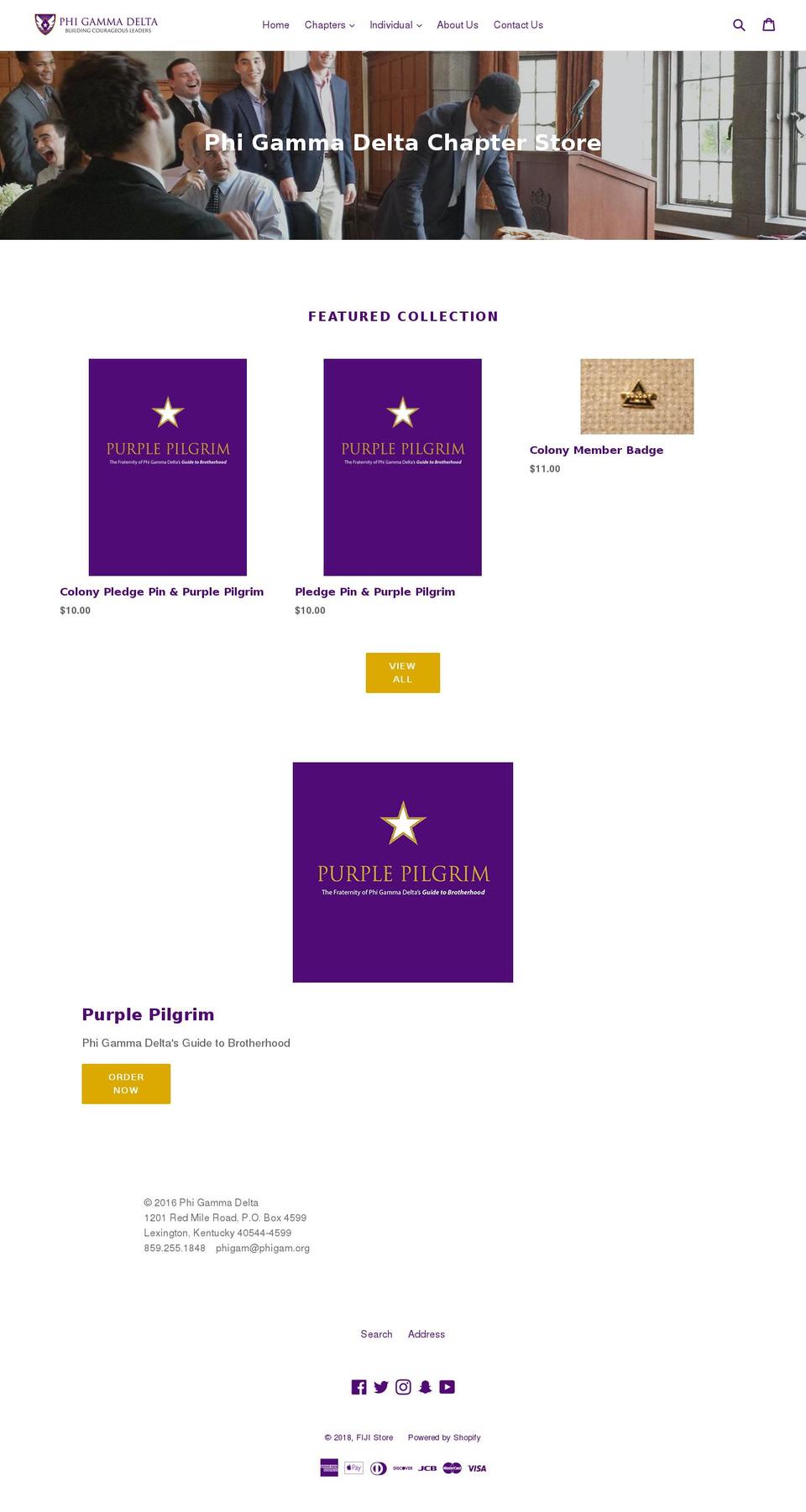 phigam.us shopify website screenshot