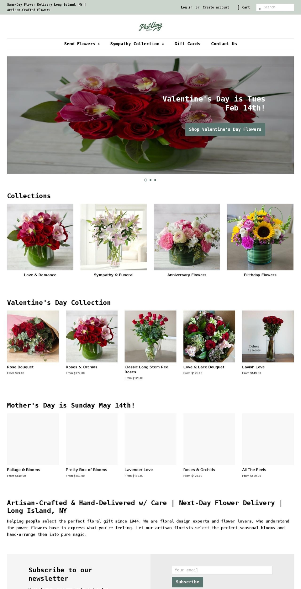 philamyflorist.com shopify website screenshot