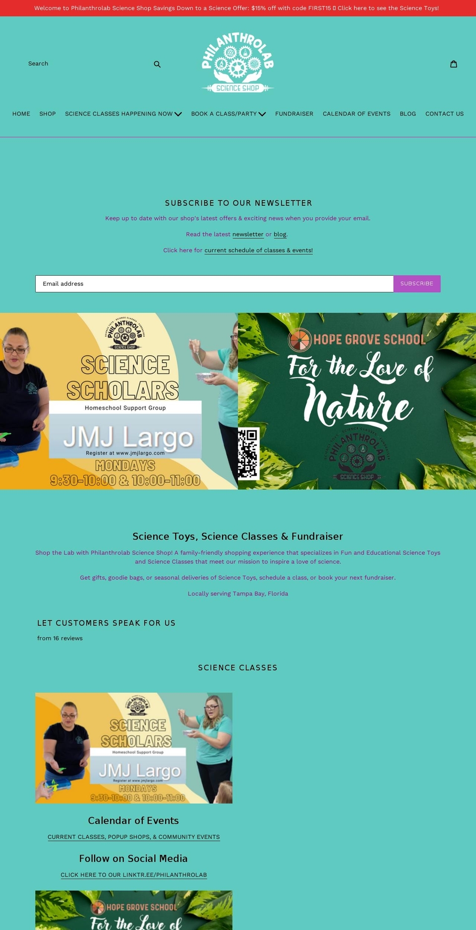 philanthrolabscienceshop.com shopify website screenshot