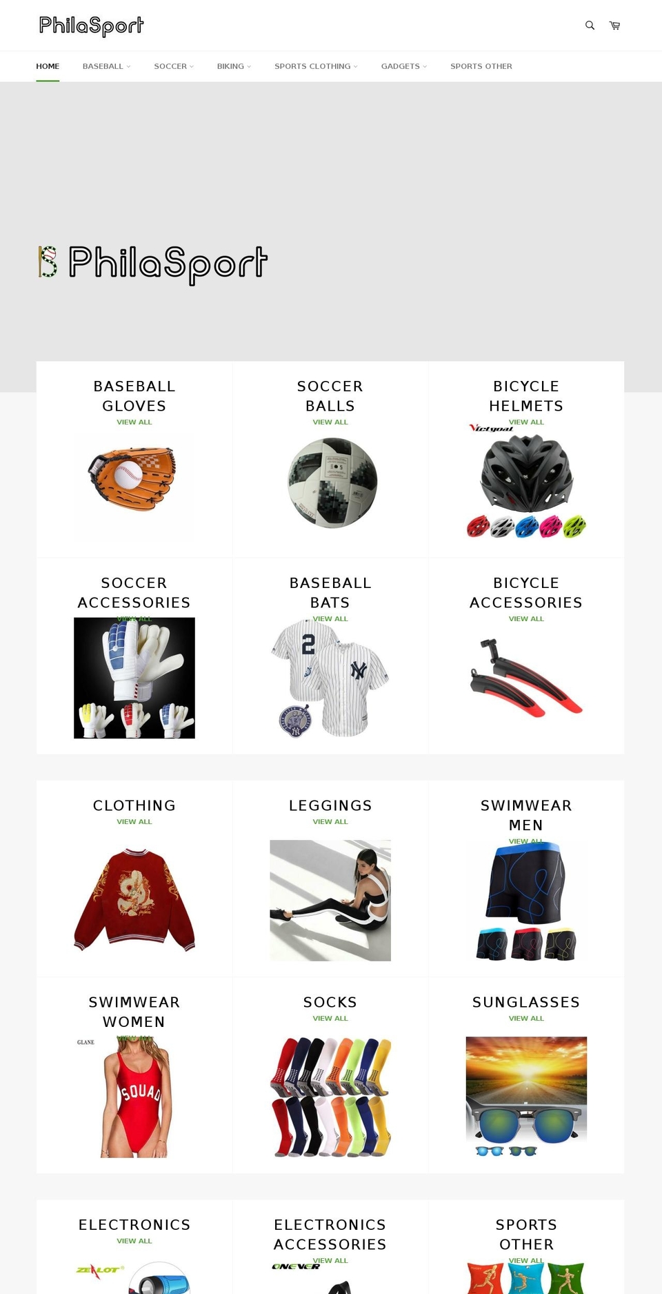 philasport.com — Shopify storefront screenshot