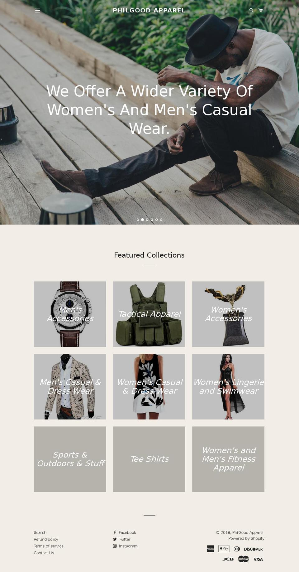 philgoodapparel.com — Shopify storefront screenshot
