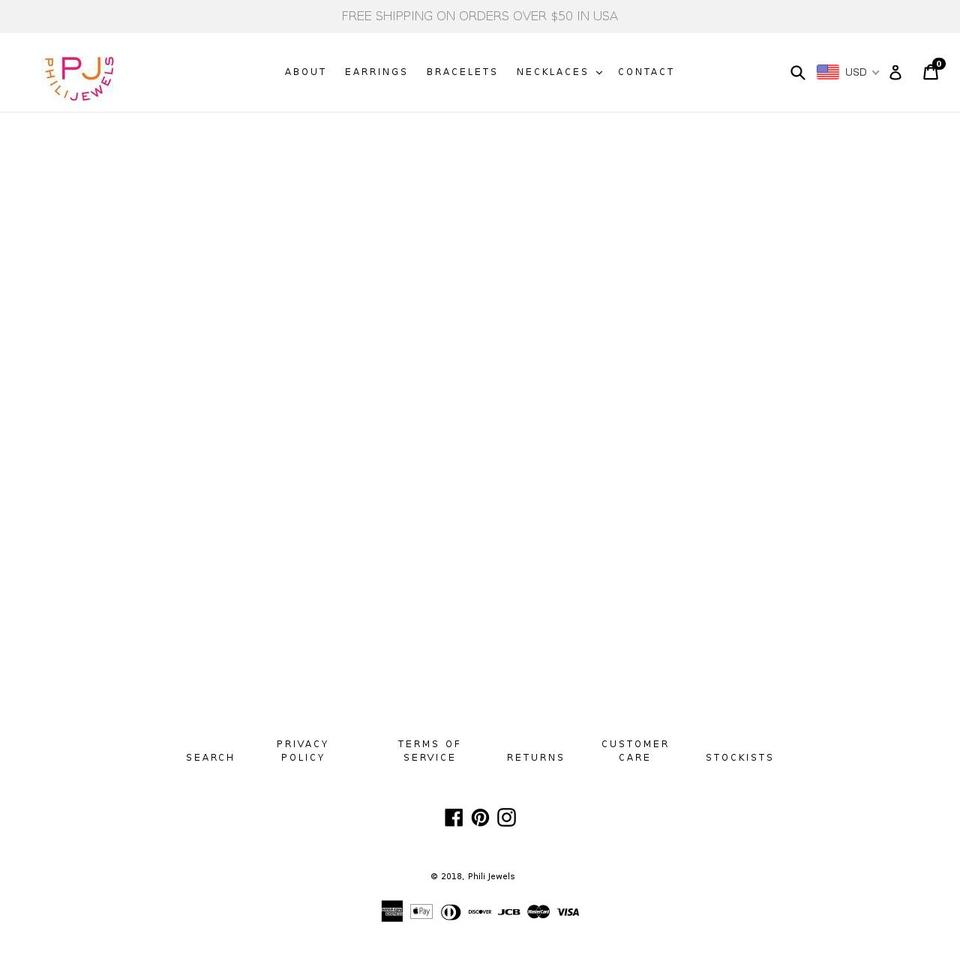 philijewels.com shopify website screenshot