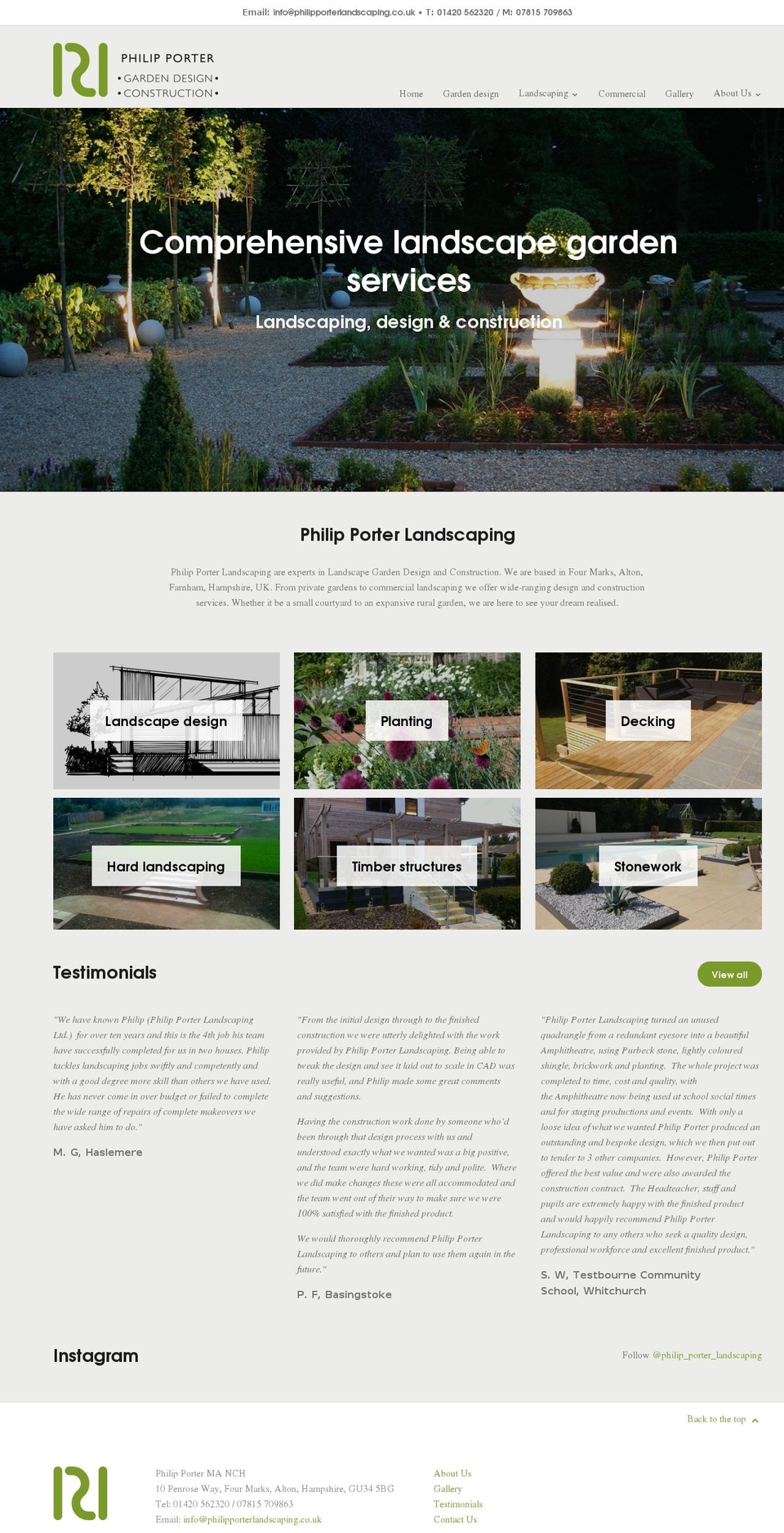 philipporterlandscaping.co.uk shopify website screenshot