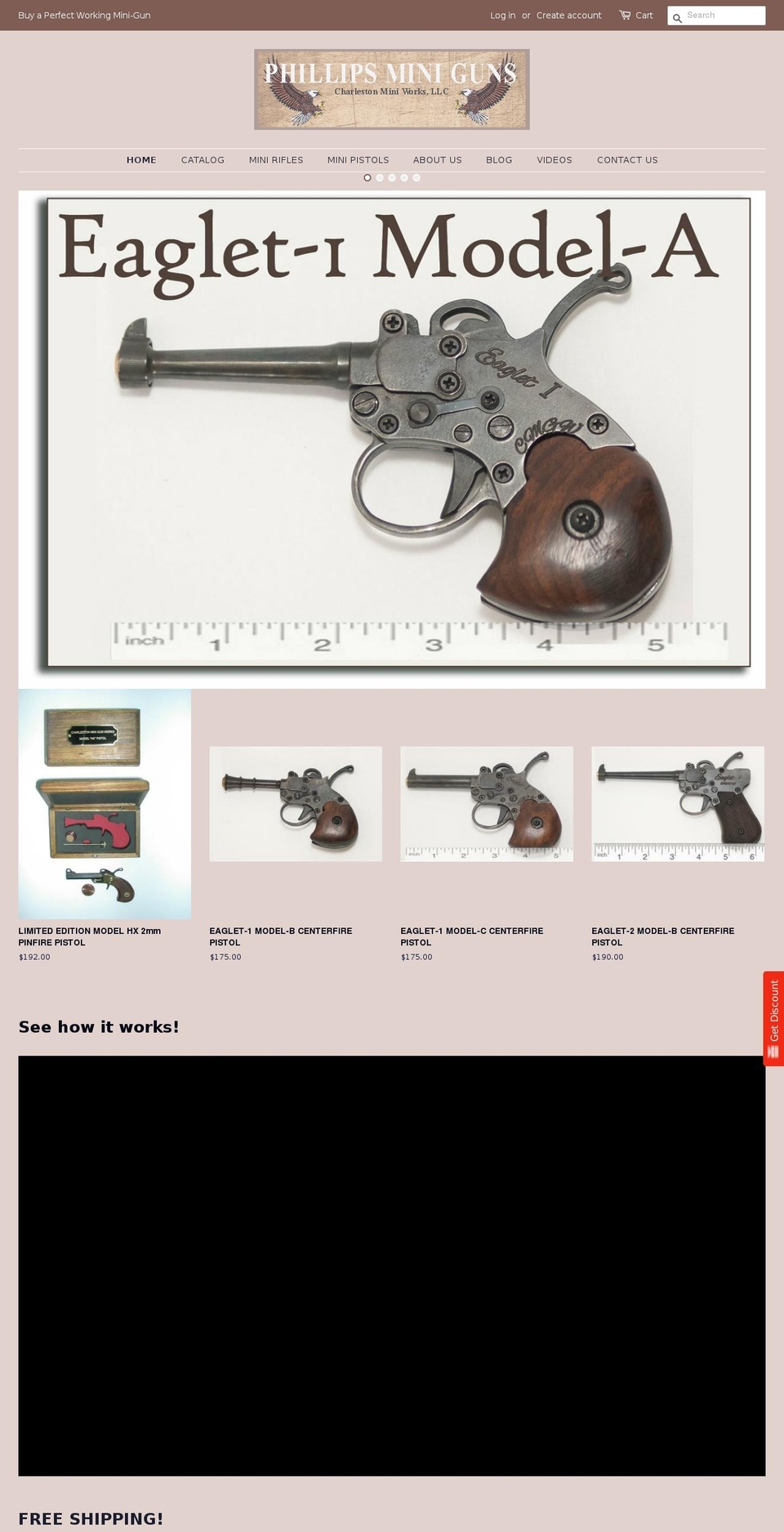 phillipsminiguns.com — Shopify storefront screenshot