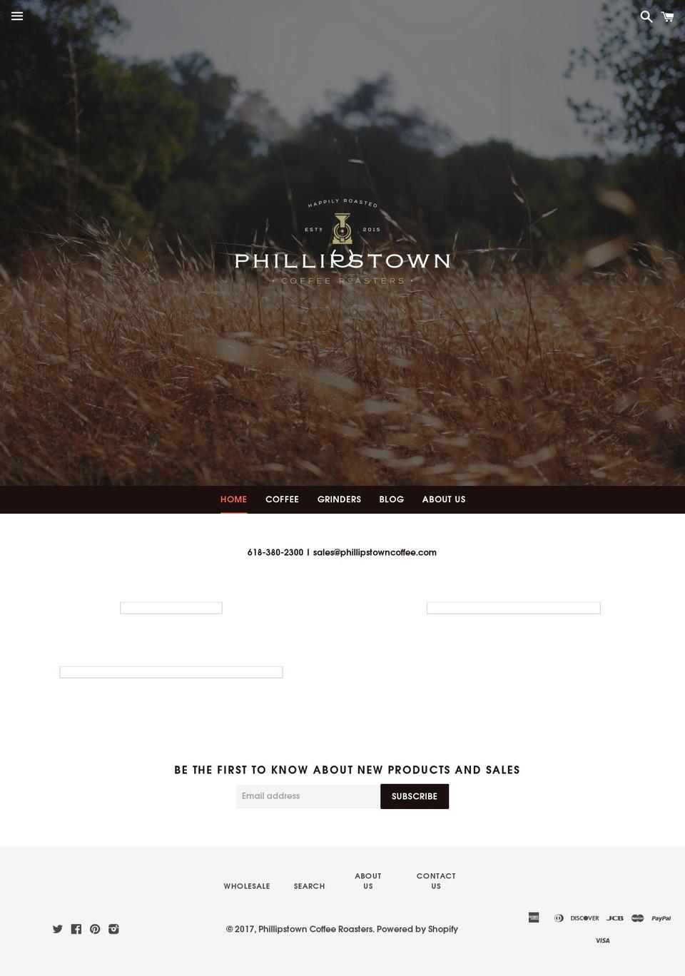 phillipstowncoffee.com shopify website screenshot