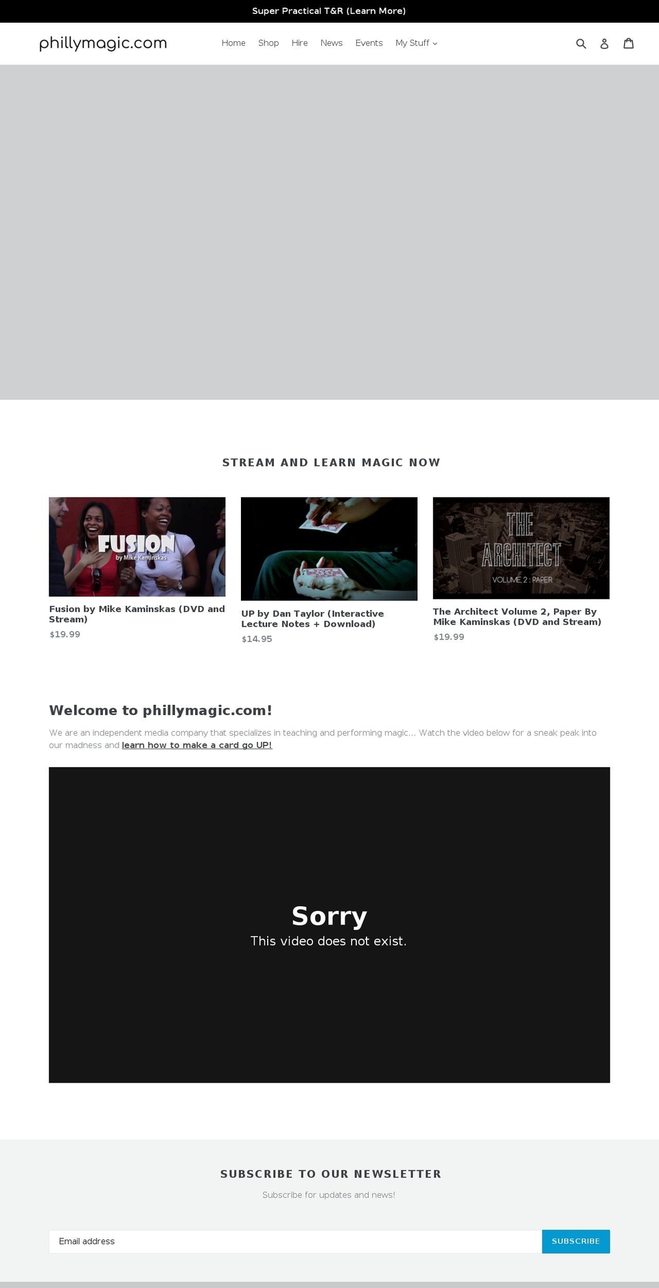 phillymagic.com shopify website screenshot