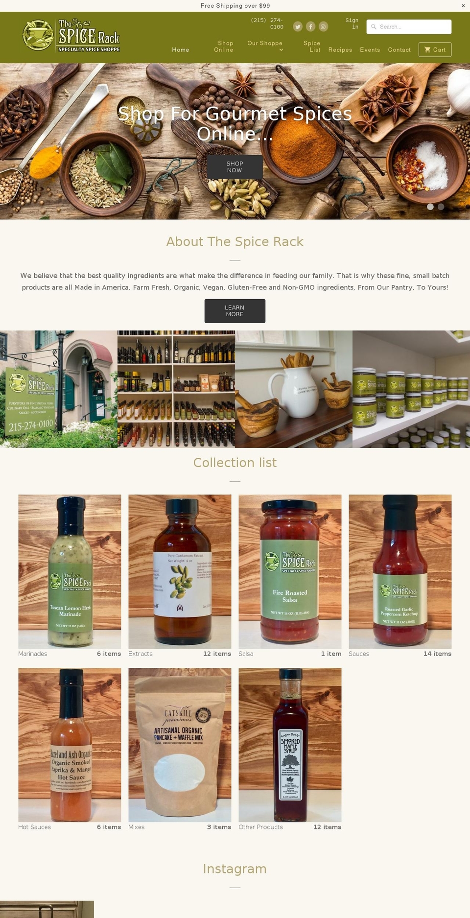 phillyspicerack.com shopify website screenshot