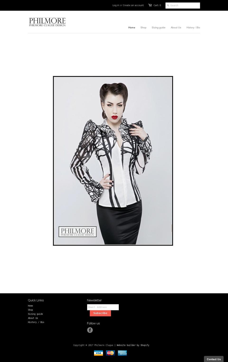 philmoreclague.com shopify website screenshot
