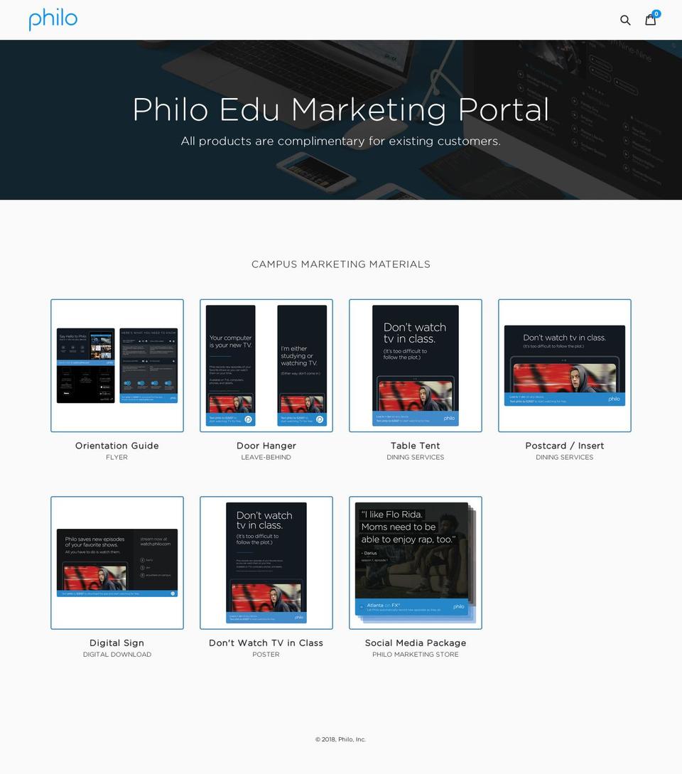 philo.marketing shopify website screenshot