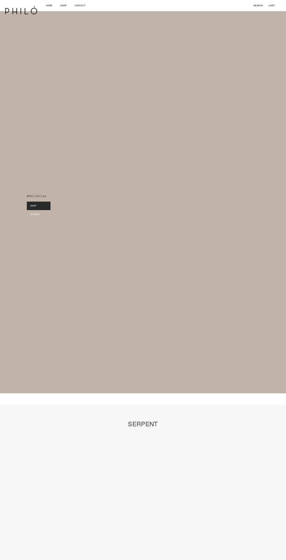 philoeyewear.com shopify website screenshot