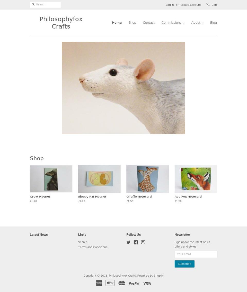 philosophyfox.com — Shopify storefront screenshot