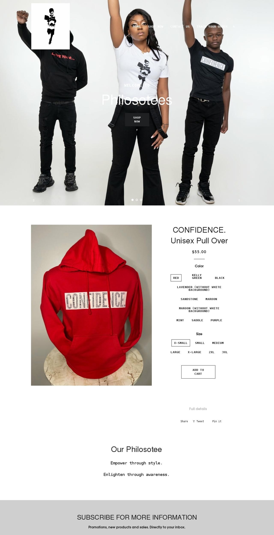 philosoteesofficial.com shopify website screenshot