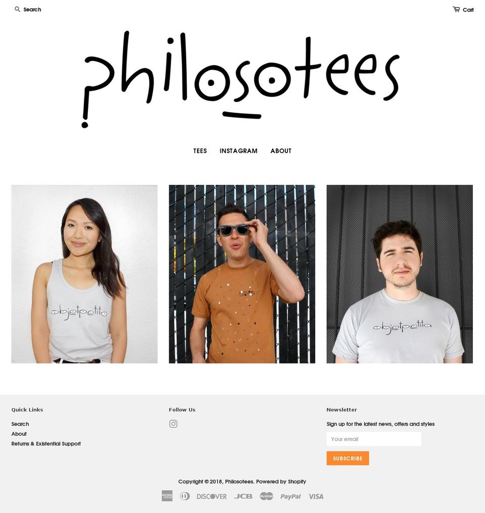 philosotshirts.com — Shopify storefront screenshot