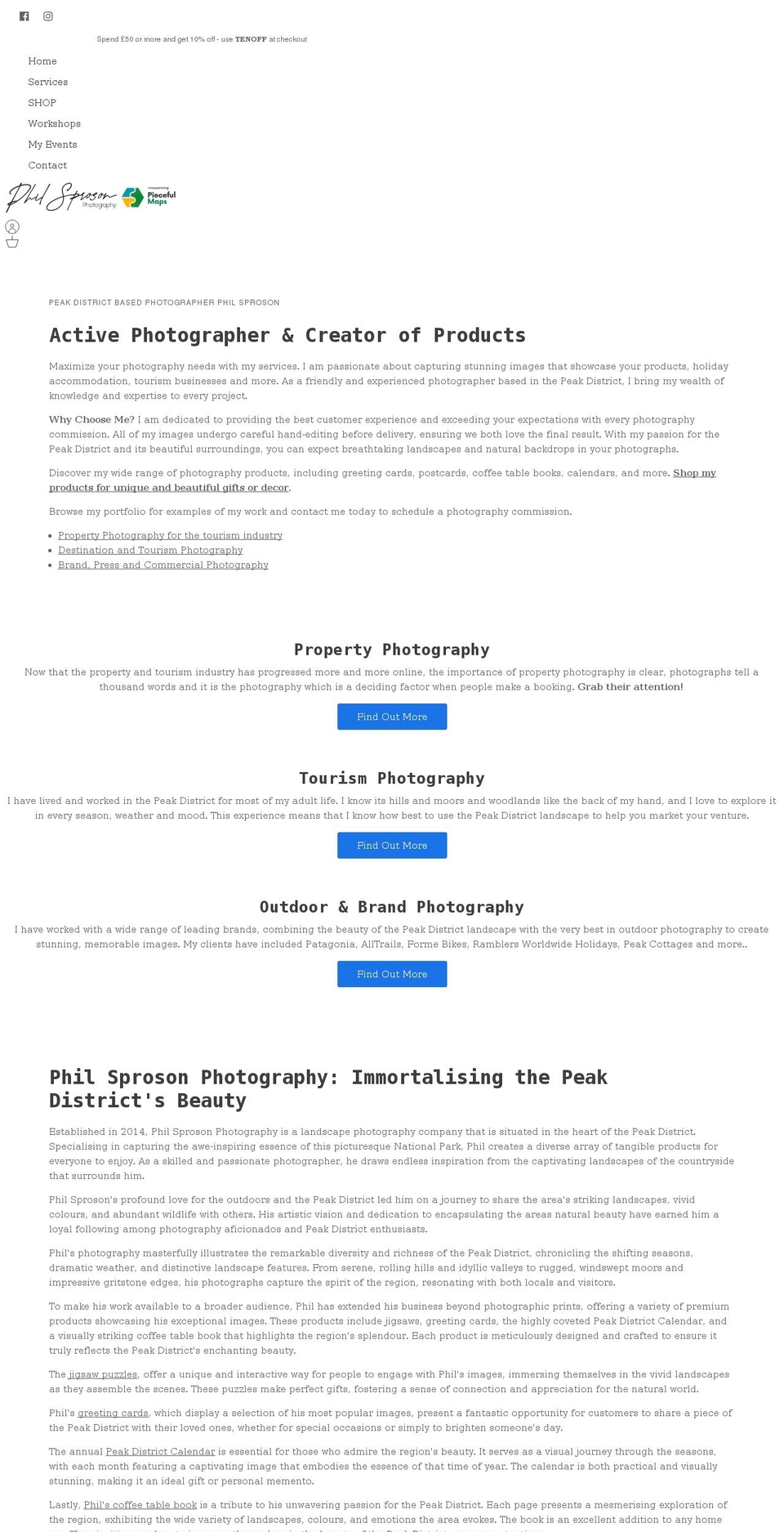 philsprosonphotography.com shopify website screenshot