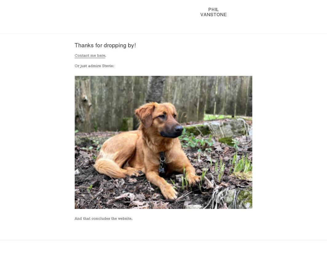 philvanstone.com shopify website screenshot