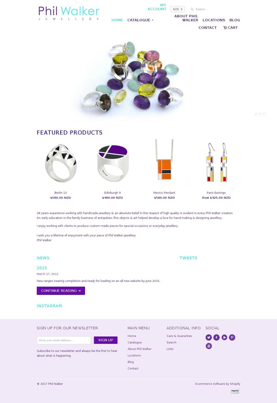 philwalker.co.nz shopify website screenshot