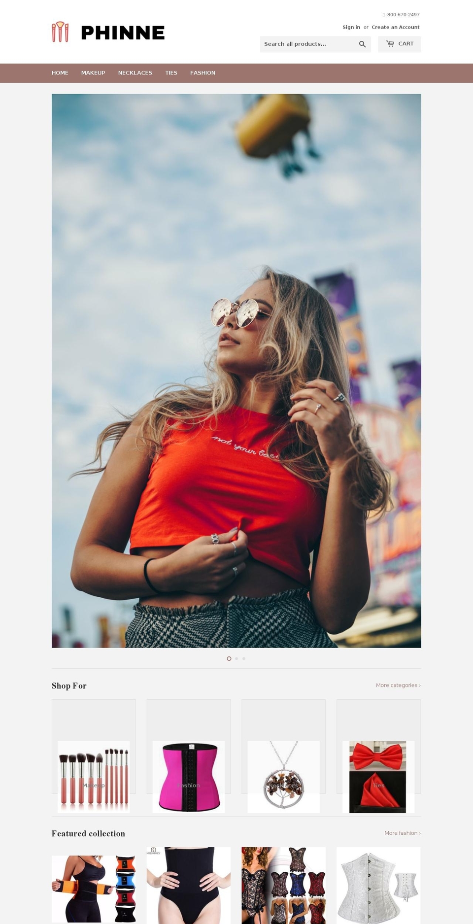 phinne.com shopify website screenshot